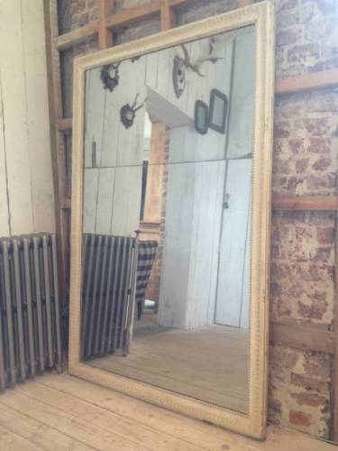Large split glass mirror